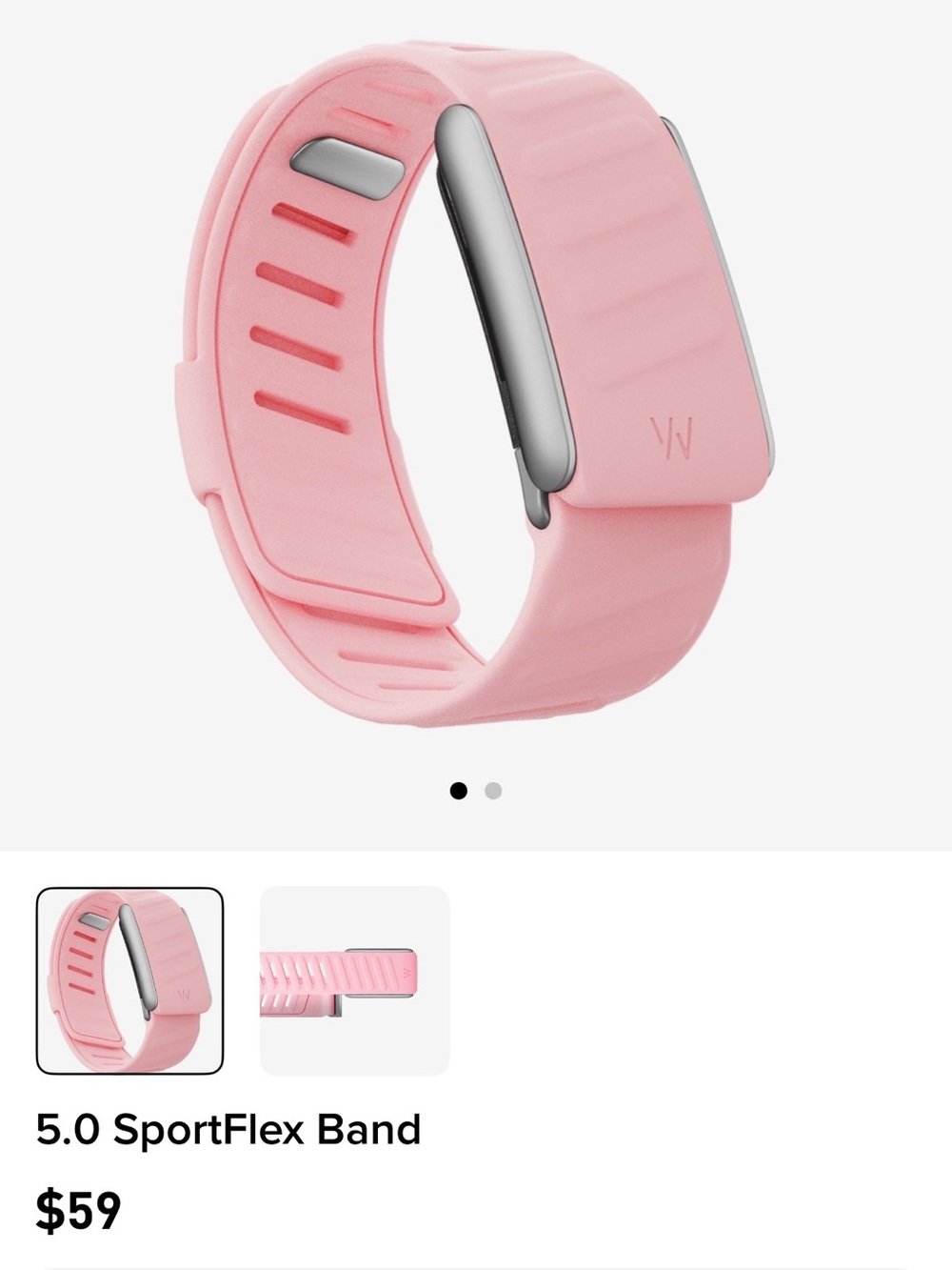 Whoop 5.0 SportFlex Pink Silicone Watch Band